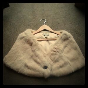Lord and Taylor rabbit fur shawl